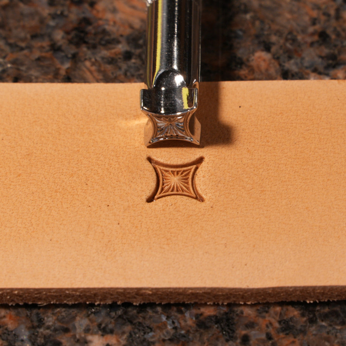 Barry King 1 Lined Box with Border Stamp Alden Leather Supply LLC