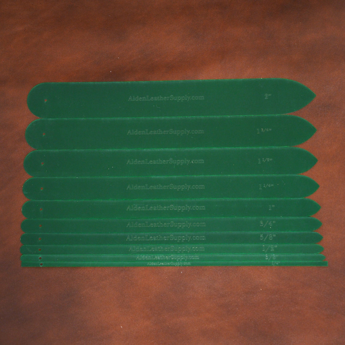 English Point Half Round Strap Templates