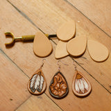 Tear Drop Leather Earring Blanks