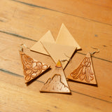 Triangle Leather Earring Blanks